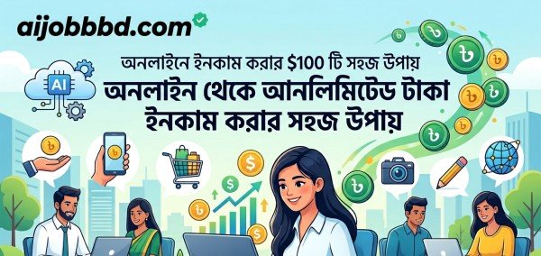 অনলাইন থেকে আনলিমিটেড টাকা ইনকাম করার সহজ উপায় অনলাইনে ইনকাম করার $100 টি সহজ উপায়