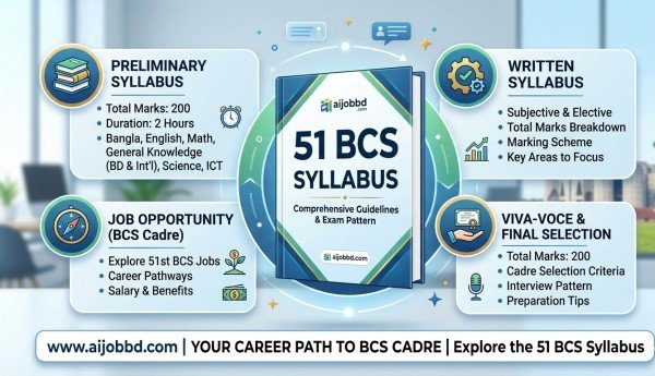 51 BCS Syllabus : প্রিলিমিনারি থেকে ভাইভা পর্যন্ত সম্পূর্ণ গাইড