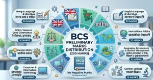 bcs preli marks distribution