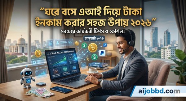 ঘরে বসে এআই দিয়ে টাকা ইনকাম করার সহজ উপায় ২০২৬ : একটি পূর্ণাঙ্গ গাইডলাইন