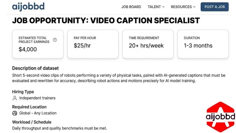 Video Caption Specialist প্রতি ঘণ্টায় ২৫ ডলার