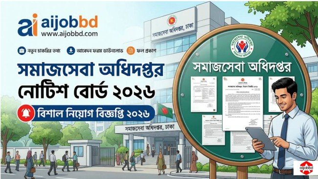 সমাজসেবা অধিদপ্তর নোটিশ বোর্ড ২০২৬