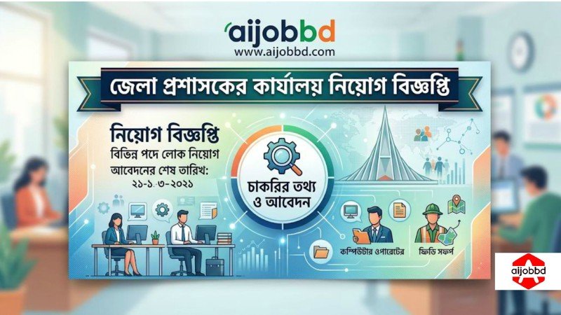জেলা প্রশাসকের কার্যালয় নিয়োগ বিজ্ঞপ্তি