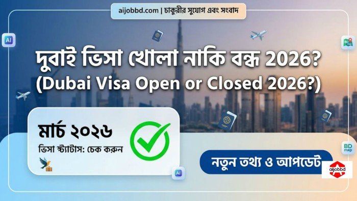দুবাই ভিসা খোলা নাকি বন্ধ 2026 : বাংলাদেশিদের জন্য সর্বশেষ পরিস্থিতি