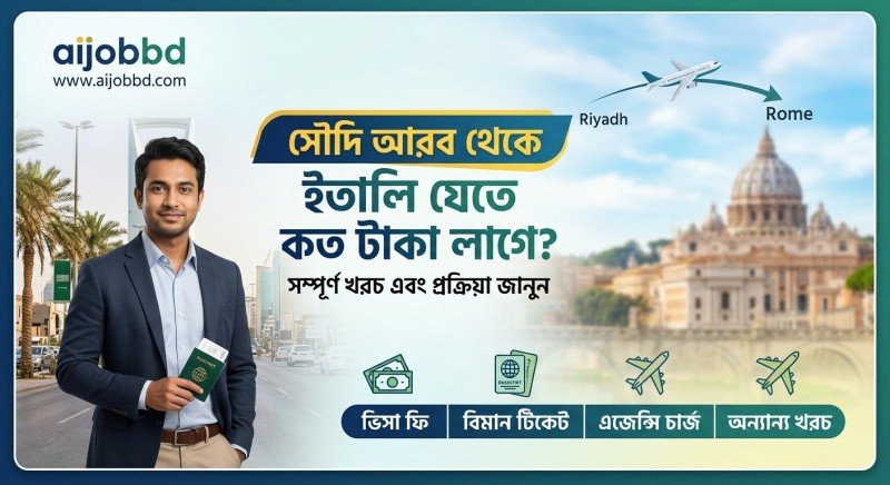 সৌদি আরব থেকে ইতালি যেতে কত টাকা লাগে: সম্পূর্ণ খরচের হিসাব
