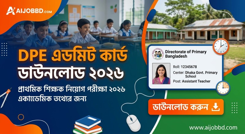 DPE এডমিট কার্ড ডাউনলোড ২০২৬ – ডাউনলোডের নিয়ম, সমস্যার সমাধান ও বর্তমান অবস্থা