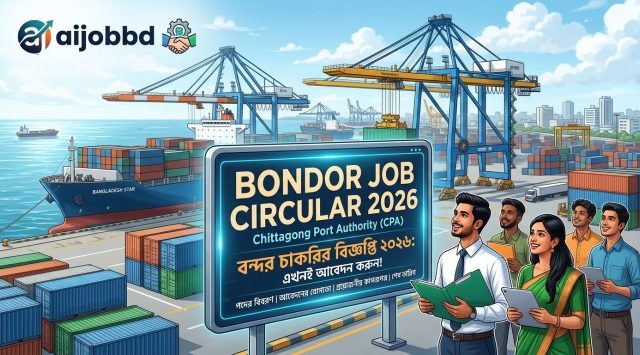 bondor job circular 2026 : চট্টগ্রাম, মোংলা, পায়রা ও স্থলবন্দরে এখন কোথায় চাকরির সুযোগ