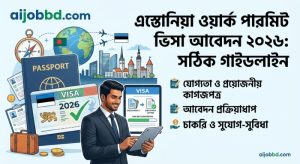 এস্তোনিয়া ওয়ার্ক পারমিট ভিসা আবেদন ২০২৬ 