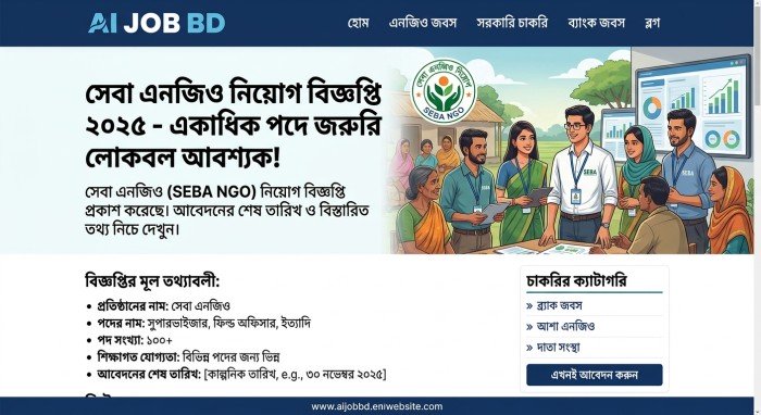 সেবা এনজিও নিয়োগ বিজ্ঞপ্তি ২০২৬: আবেদনের নিয়ম, যোগ্যতা ও প্রস্তুতির সম্পূর্ণ গাইড